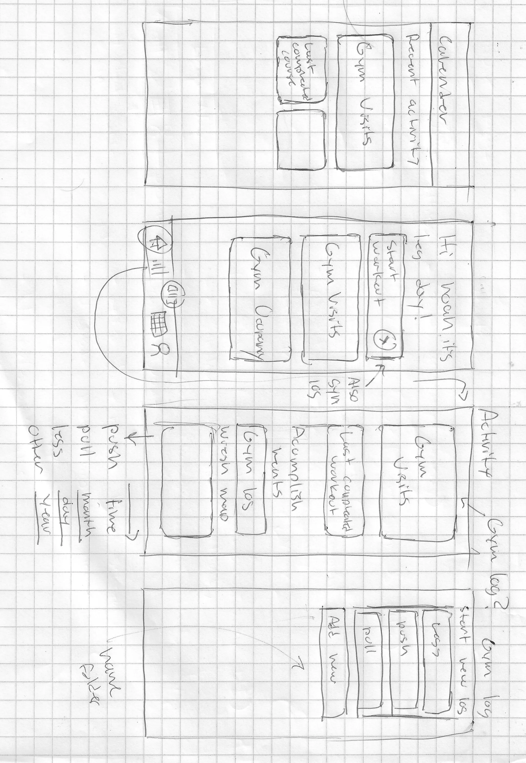Vasa App home screen sketch